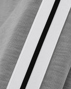 Snap-Button Jacket and Wide-Leg Trouser Two-Piece - Gray