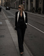 Wide-Leg Trousers with Elasticated Waist and Fluid Drape