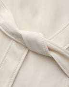 Women's Belted Trench Coat with Storm Flaps and Cuffed Sleeves