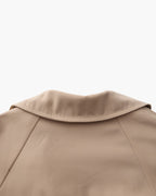 Women's Belted Trench Coat with Storm Flaps and Cuffed Sleeves