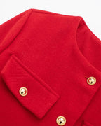 Women's Cropped Blazer with Structured Shoulders and Patch Pockets