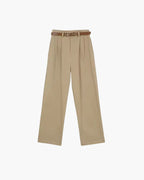 Women's Straight-Cut Lightweight Trousers with Pressed Crease